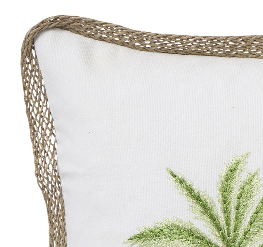 Palmy Isle 30x50cm Filled Cushion Green