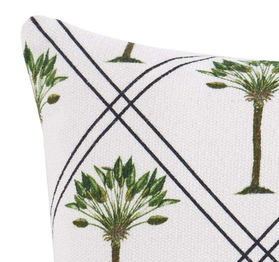 Raffles Palm 30x50cm Filled Cushion Green