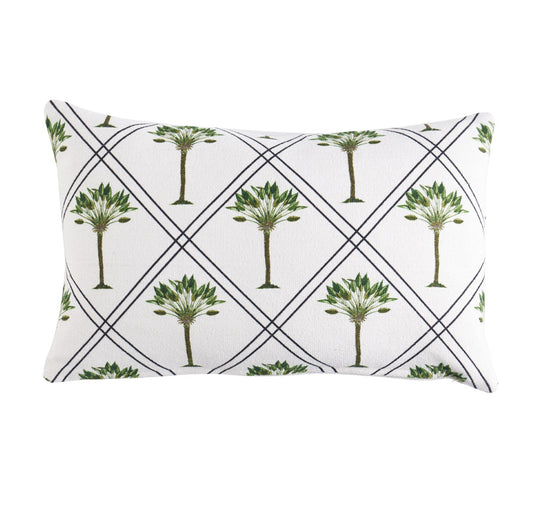 Raffles Palm 30x50cm Filled Cushion Green