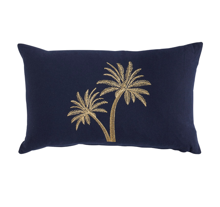 Royal Navy Palm 30x50cm Filled Cushion