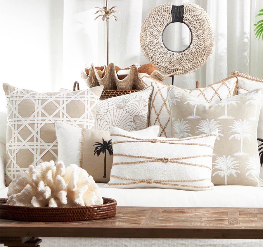 Mykonos Rope 30x50cm Filled Cushion White