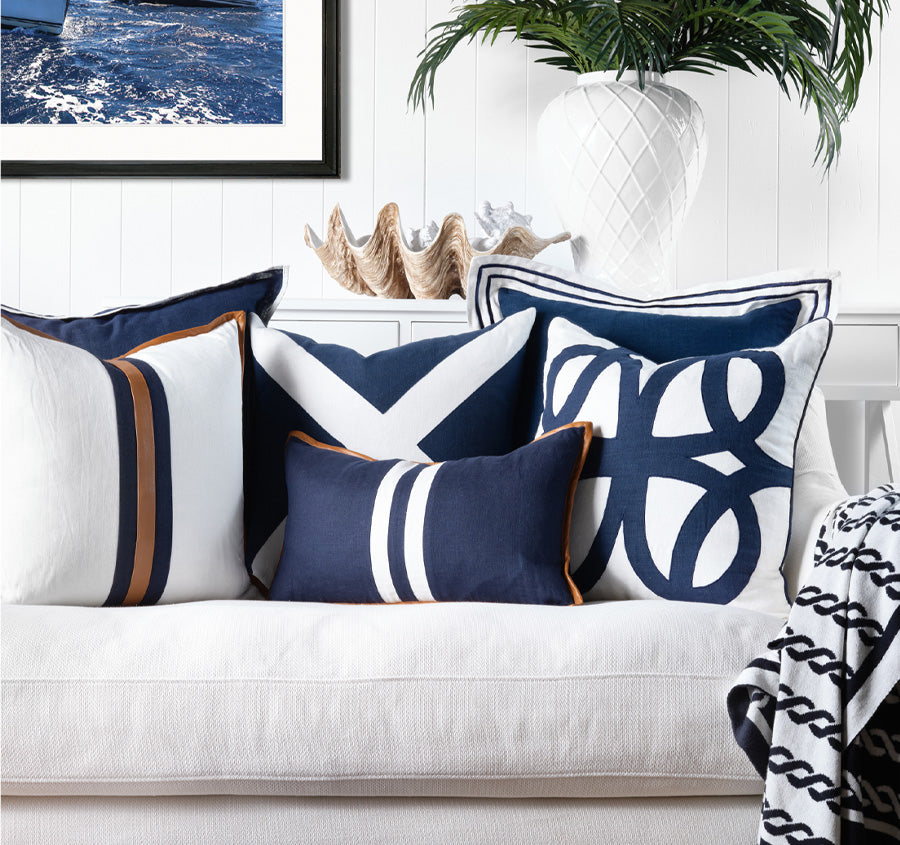 Rope 130x170cm Throw Rug Navy
