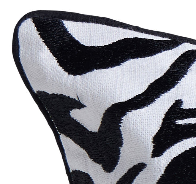 Zebra 50x50cm Filled Cushion Black