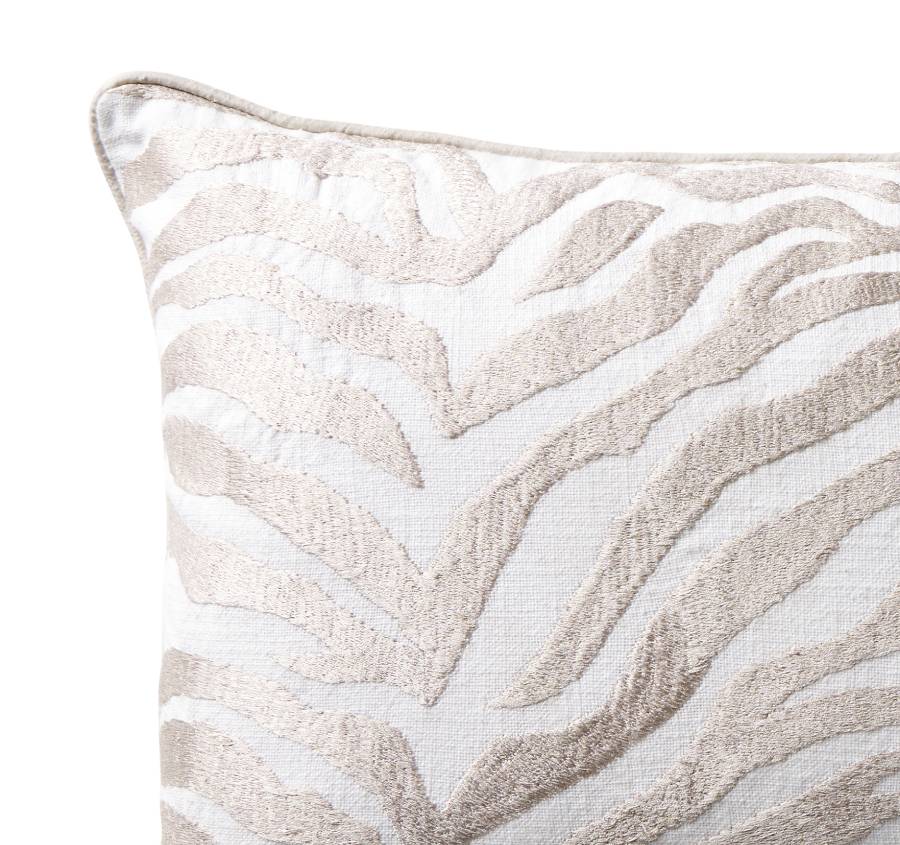 Zebra Luxe 30x50cm Filled Cushion Champagne