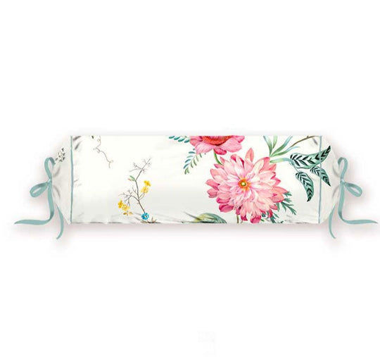 Fleur Grandeur 22x70cm Filled Roll Cushion White