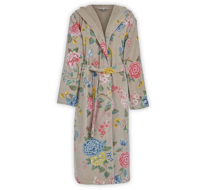 Good Evening Cotton Velour Bath Robe Range Khaki