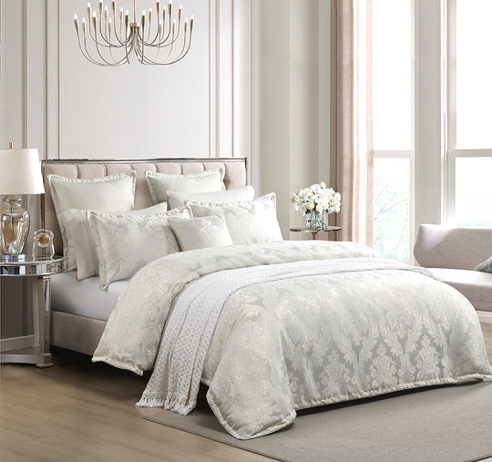 Amalia Quilt Cover Set Range Ivory