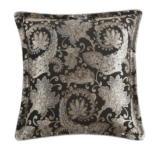 Arabella European Pillowcase Black