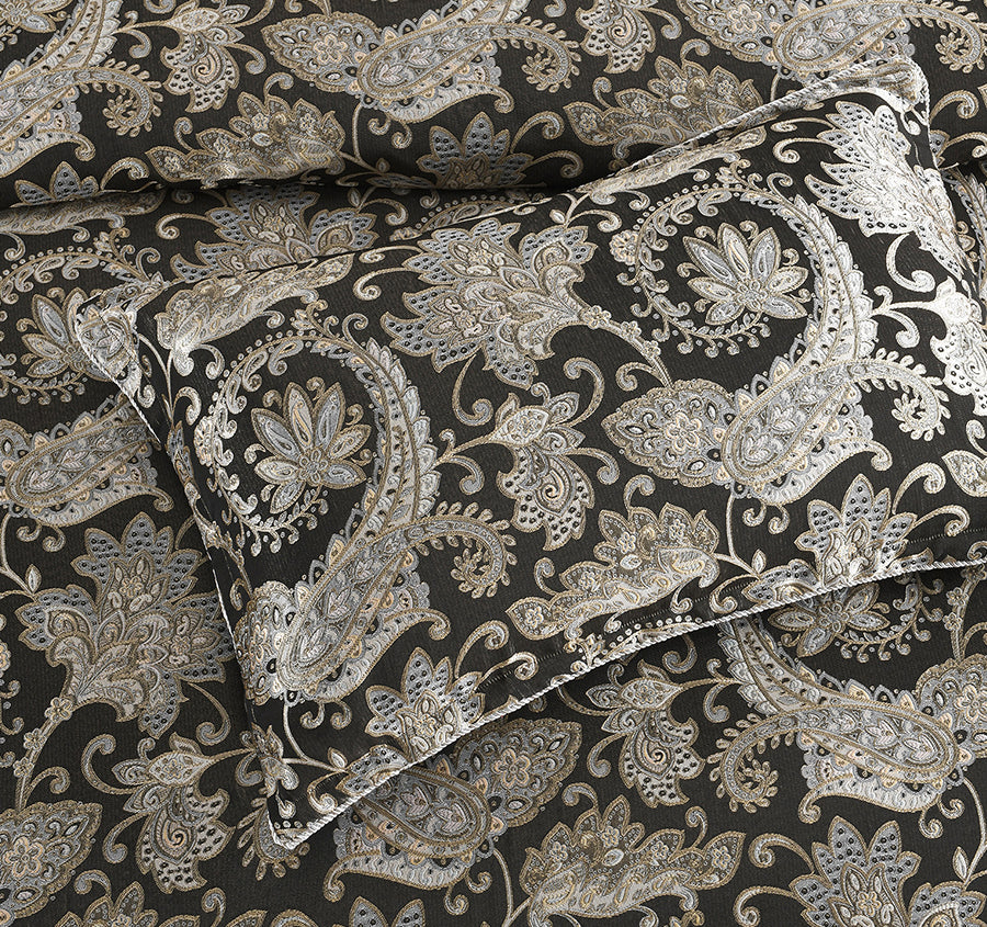 Arabella Quilt Cover Set Range Black