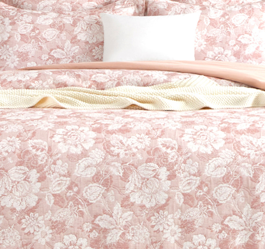 Aura Quilt Cover Set Range Blush