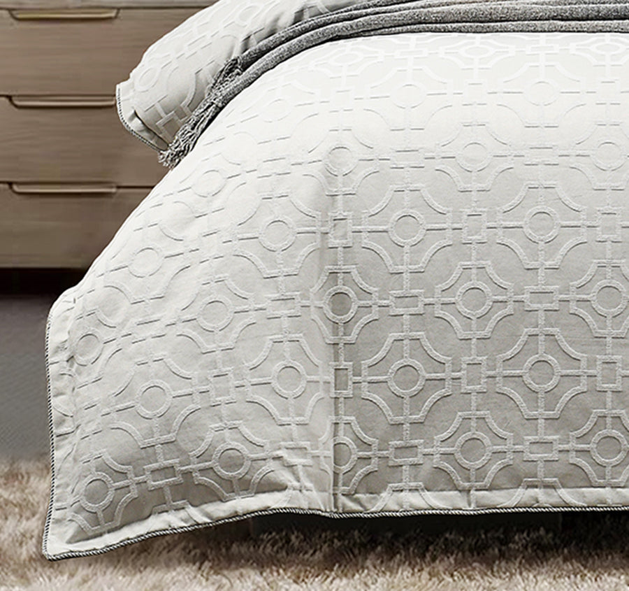 Balmoral Quilt Cover Set Range Silver