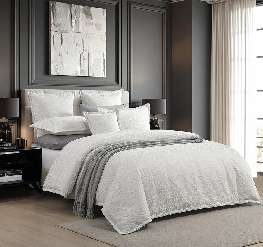 Balmoral Quilt Cover Set Range Silver