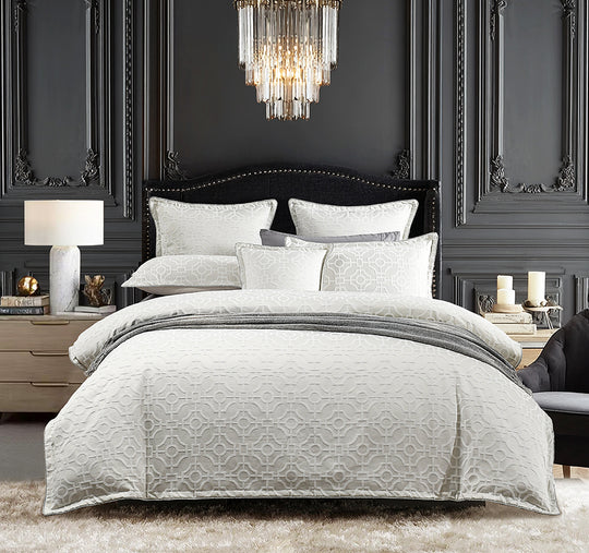 Balmoral Quilt Cover Set Range Silver