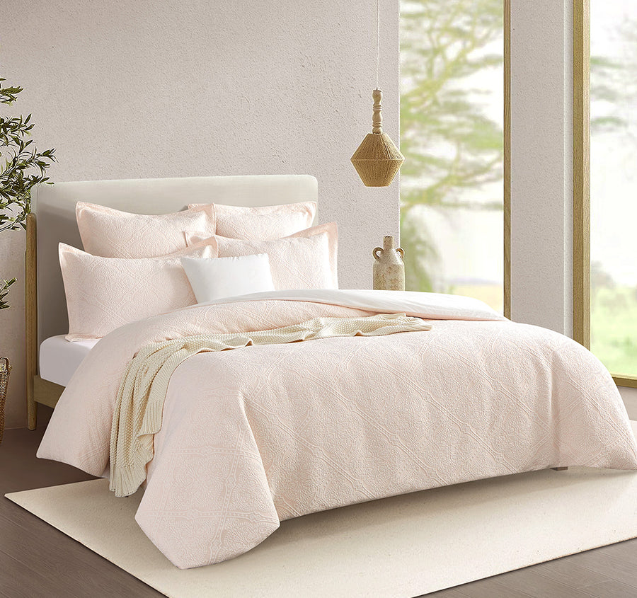Bella Quilt Cover Set Range Blush