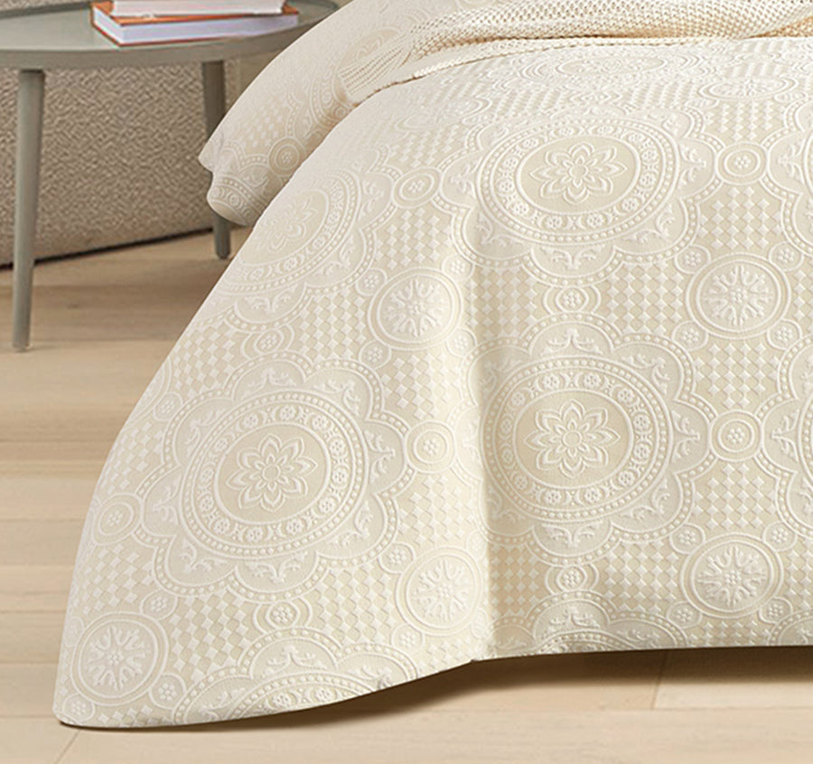 Dakota Quilt Cover Set Range Beige