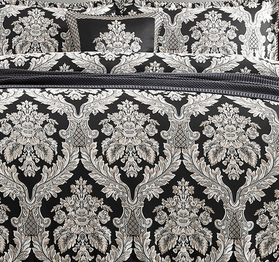 Greta Quilt Cover Set Range Black