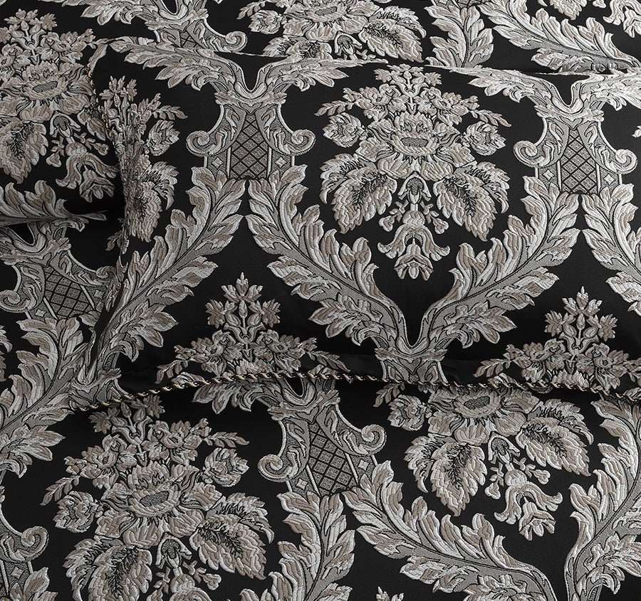 Greta Quilt Cover Set Range Black