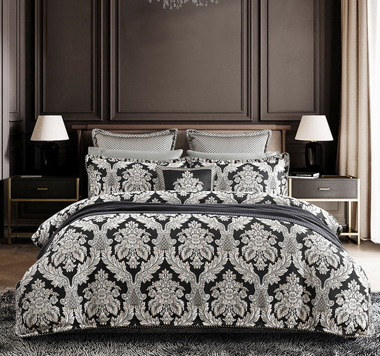 Greta Quilt Cover Set Range Black