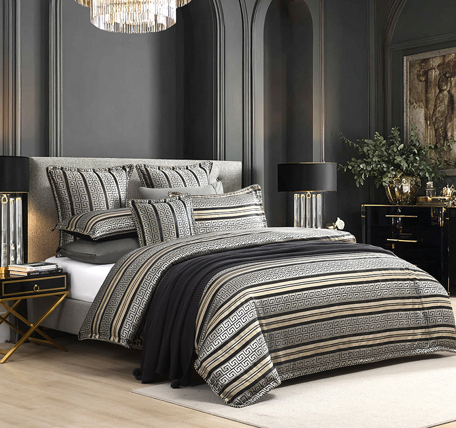 Mayana Quilt Cover Set Range Black