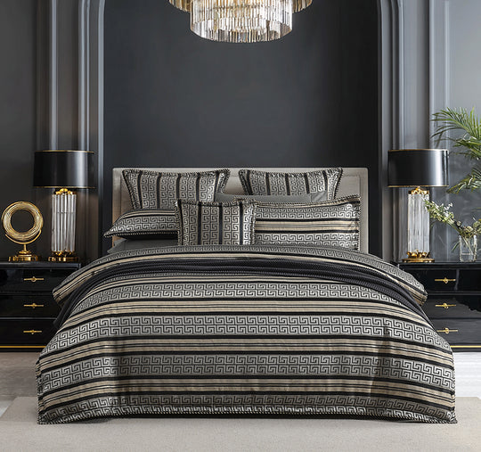 Mayana Quilt Cover Set Range Black