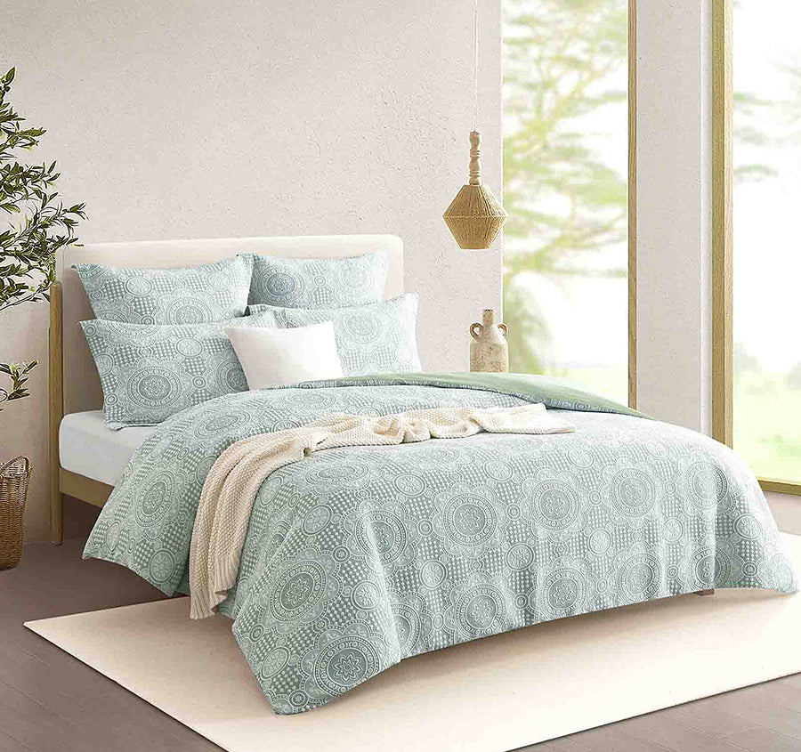 Rizz Quilt Cover Set Range Sage