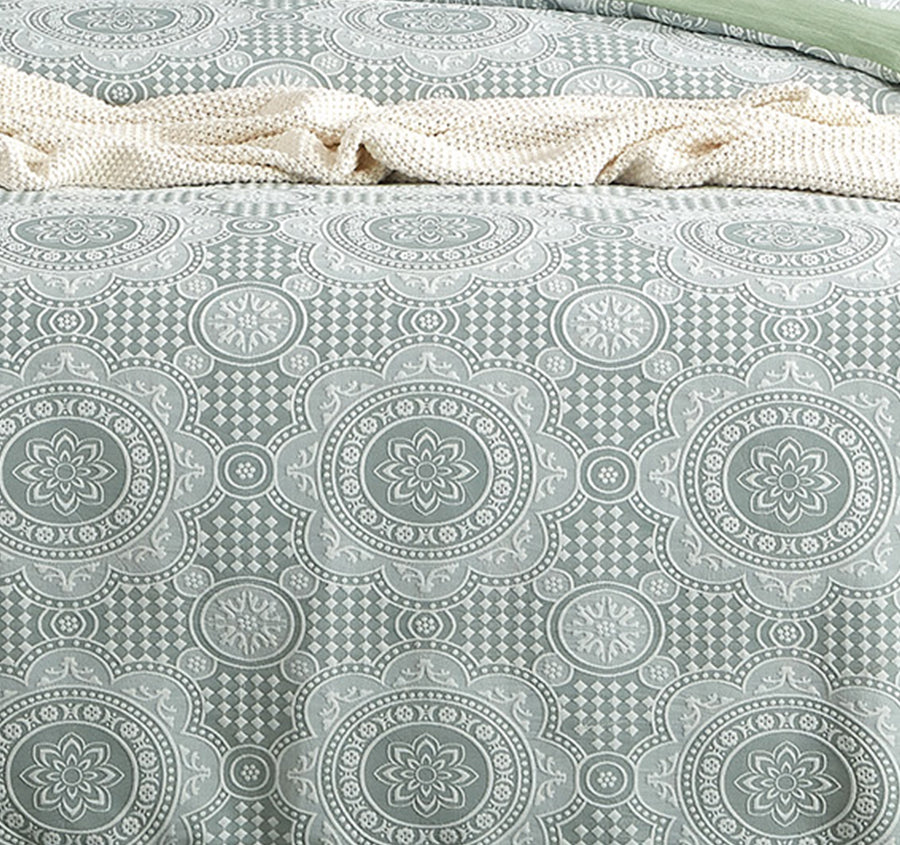 Rizz Quilt Cover Set Range Sage