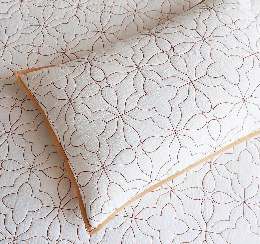 Solaris Quilt Cover Set Range Rust