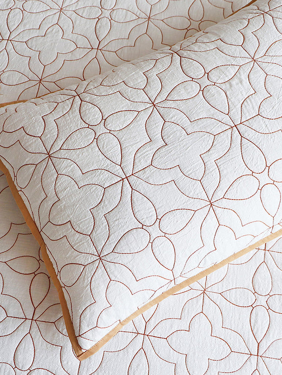Solaris Quilt Cover Set Range Rust