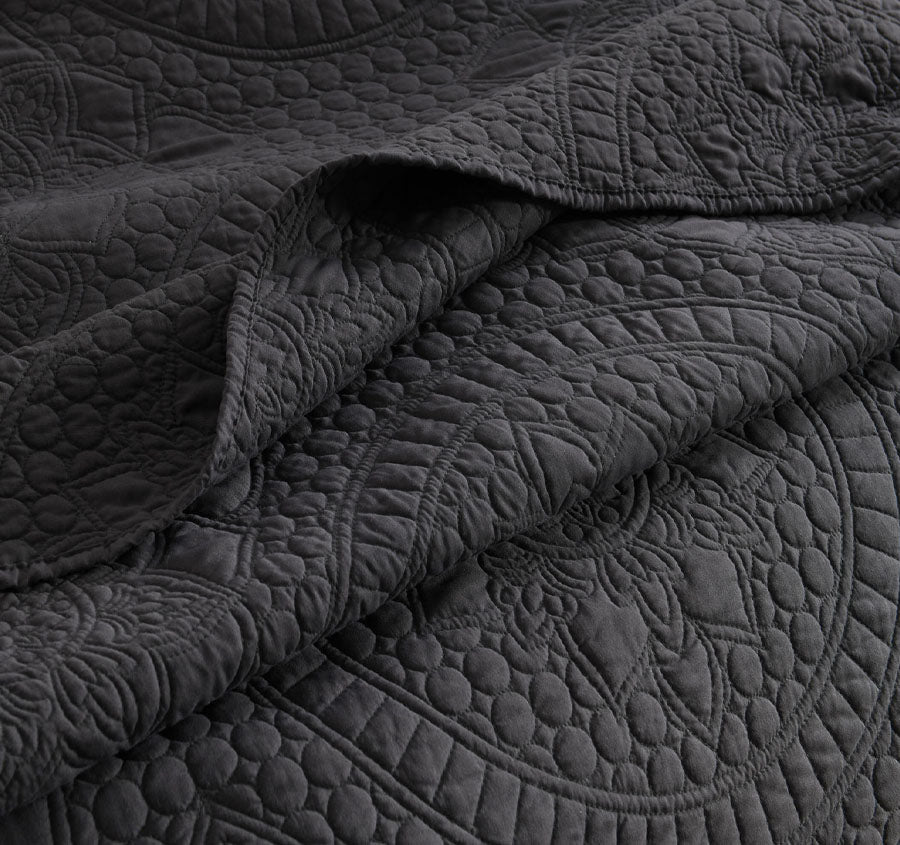 Asher Coverlet Set Range Grey