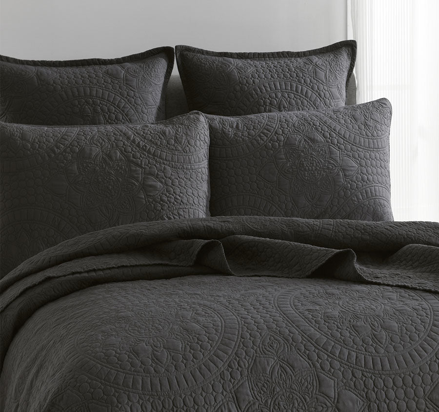 Asher Coverlet Set Range Grey