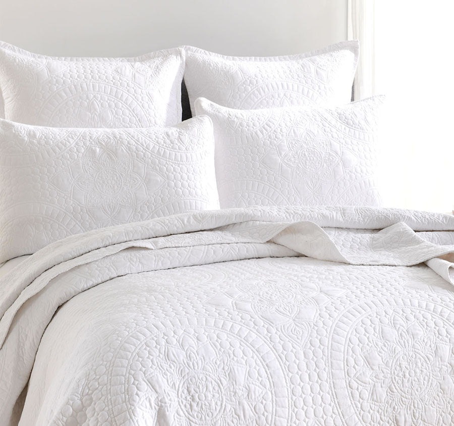 Asher Coverlet Set Range White