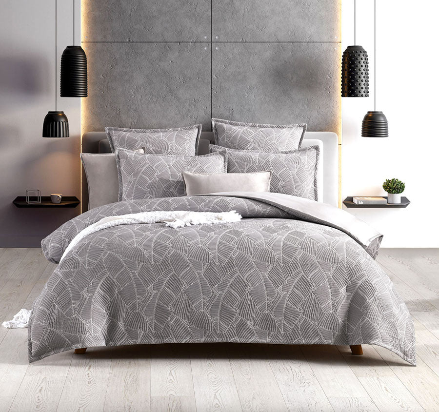 Bengali Quilt Cover Set Range Silver