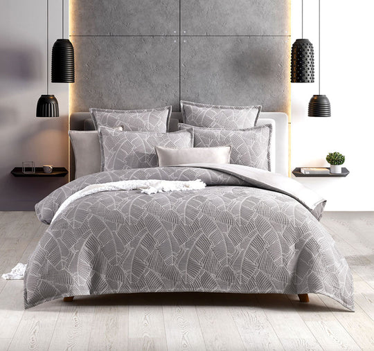 Bengali Quilt Cover Set Range Silver