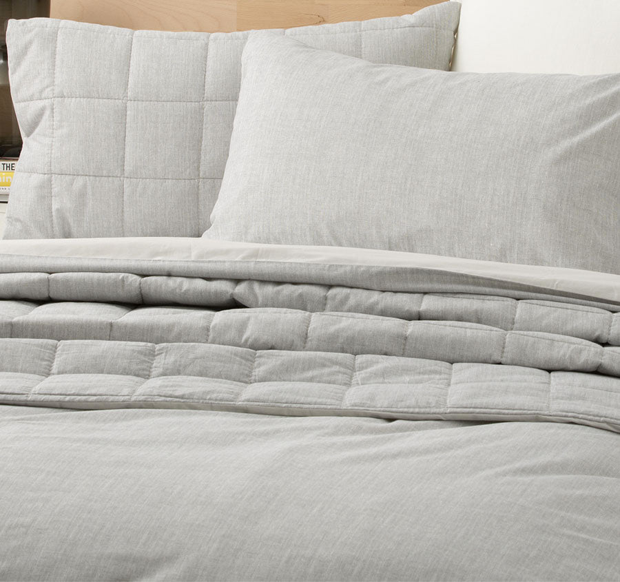 Chambray Paradis Quilt Cover Set Range Castlerock