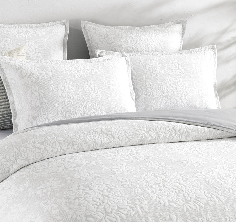 Chloe Jersey Quilt Cover Set Range Ivory