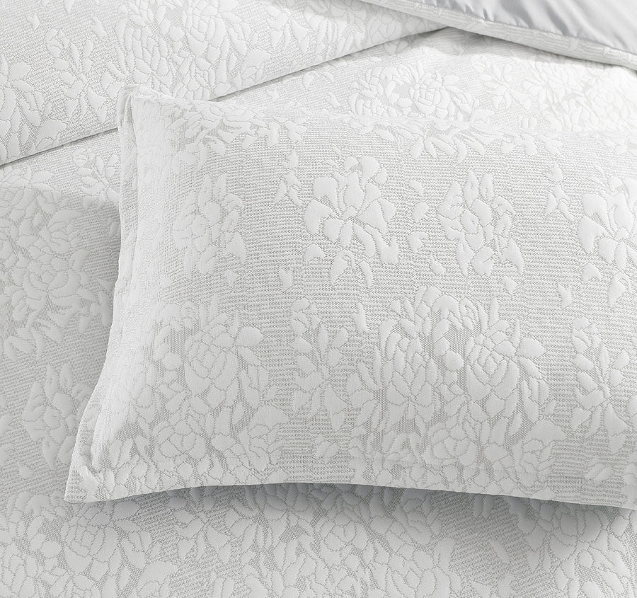 Chloe Jersey Quilt Cover Set Range Ivory