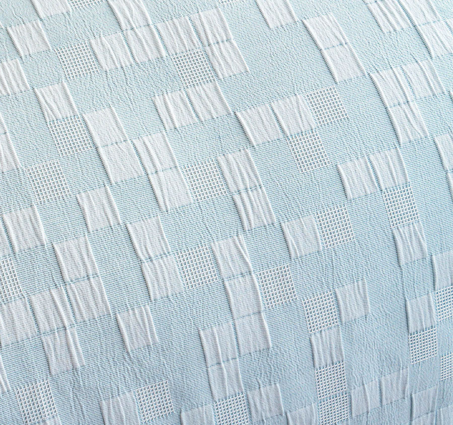 Jervis Checks Quilt Cover Set Range French Blue