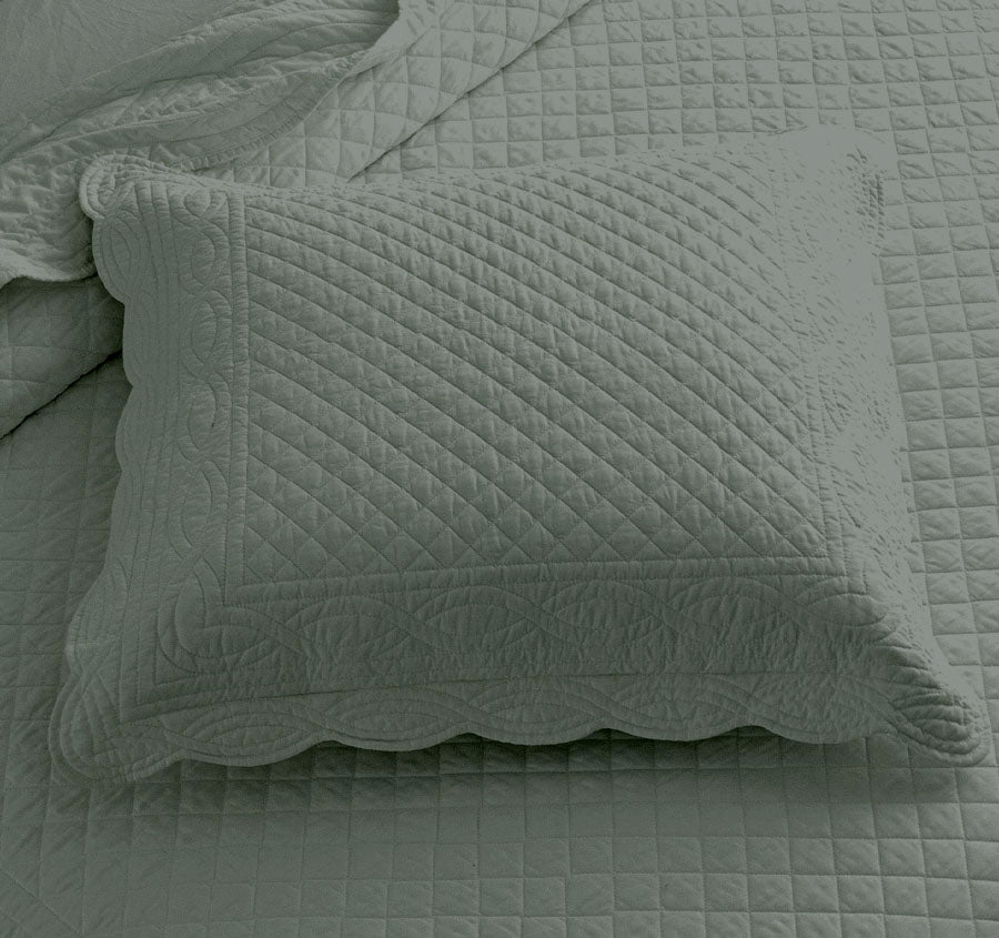 Scallop European Pillowcase Juniper
