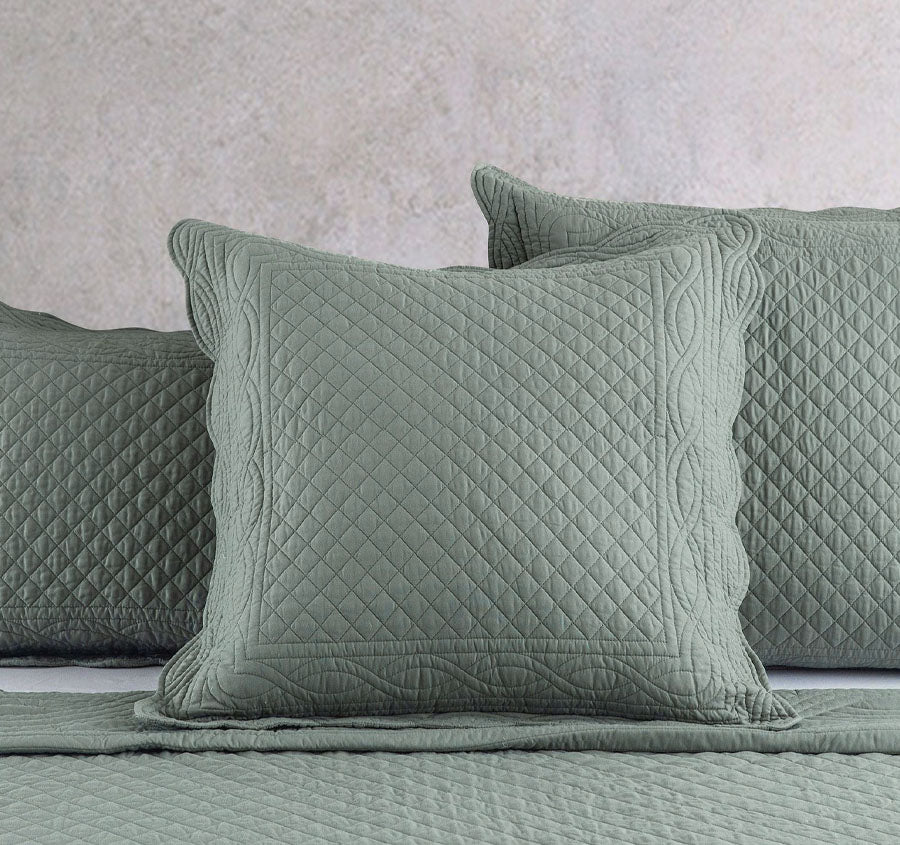 Scallop European Pillowcase Juniper