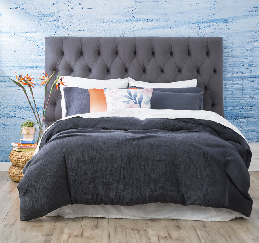 Solana Quilt Cover Set Range Blue