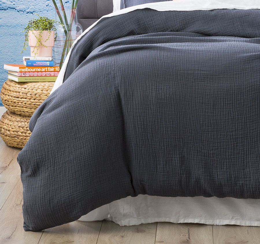 Solana Quilt Cover Set Range Blue