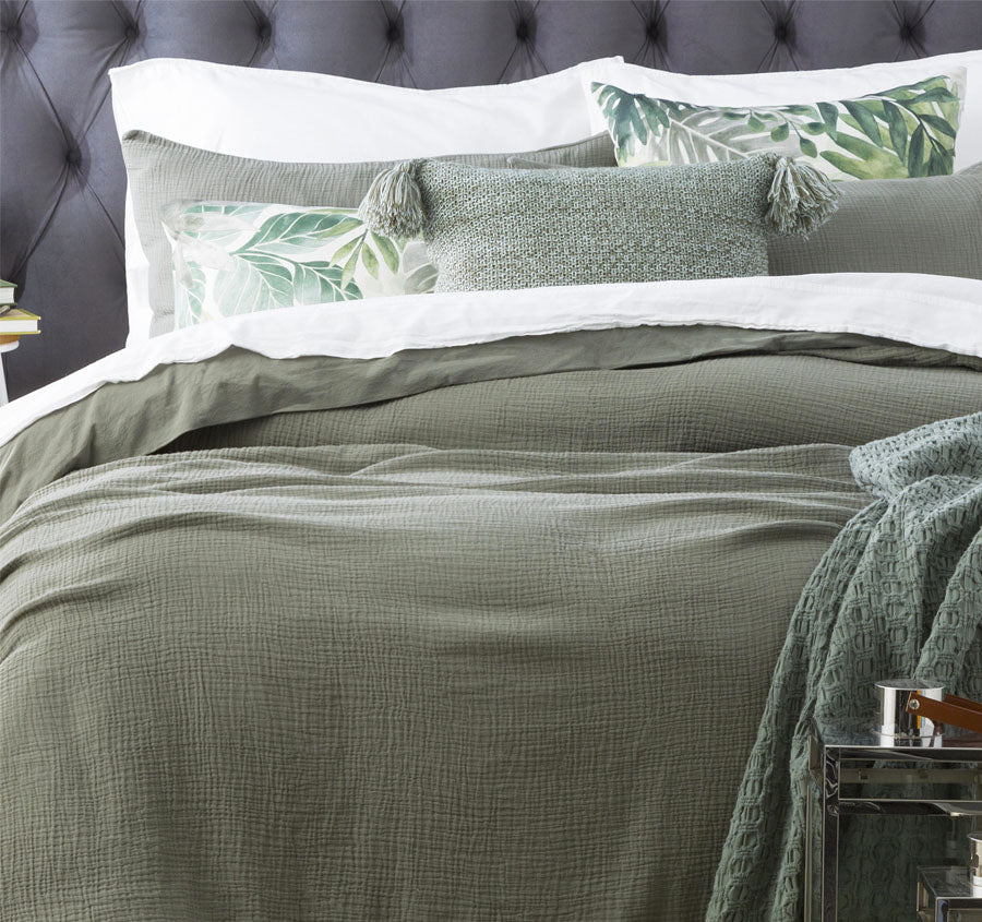 Solana Quilt Cover Set Range Fern