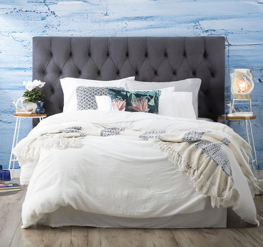 Solana Quilt Cover Set Range White