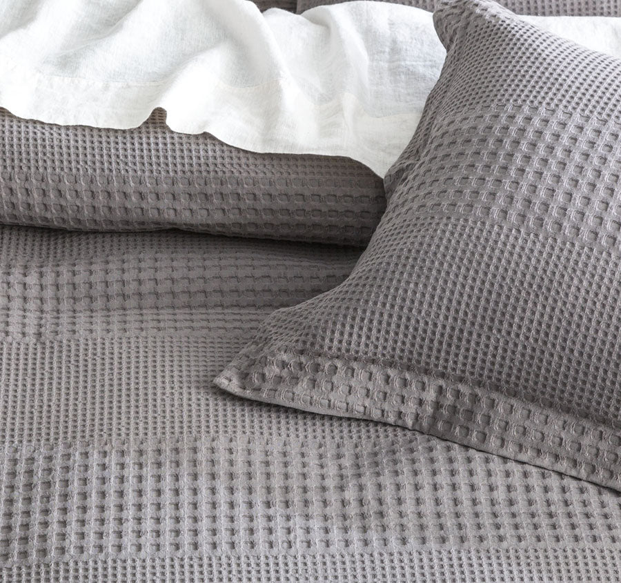 Waffle Elegance Quilt Cover Set Range Fossil
