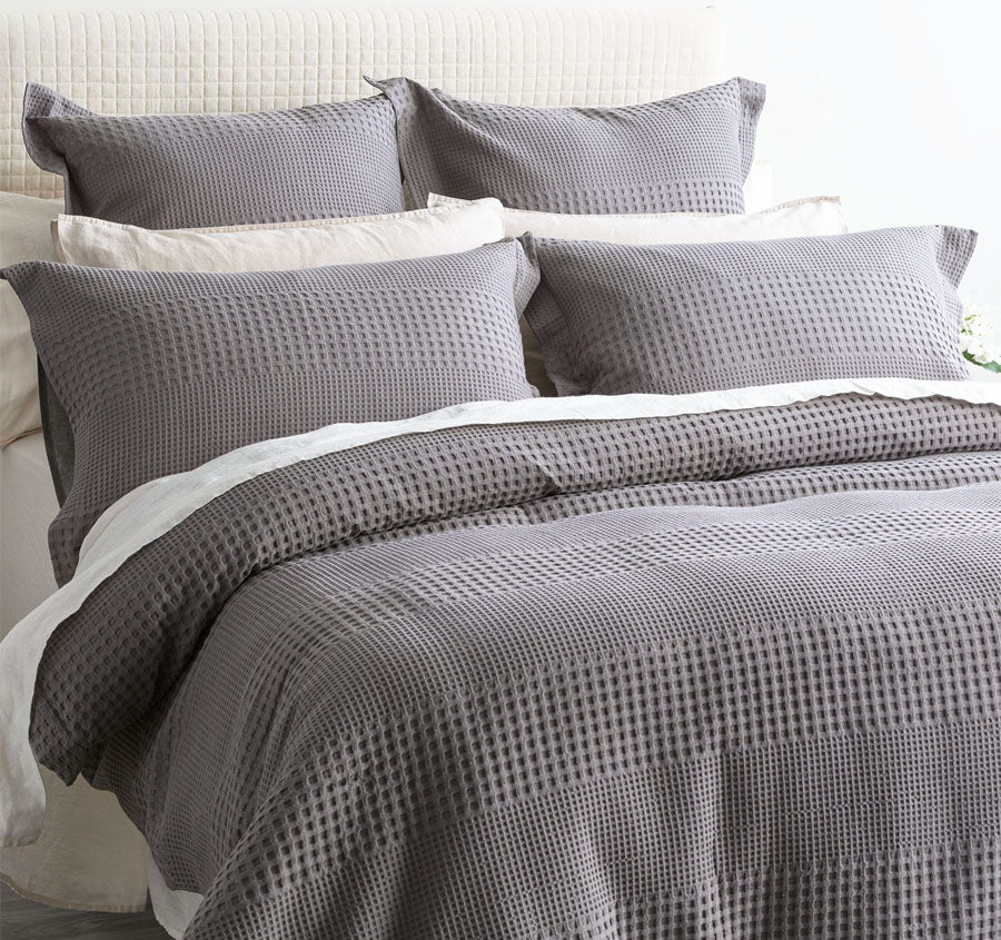 Waffle Elegance Quilt Cover Set Range Fossil