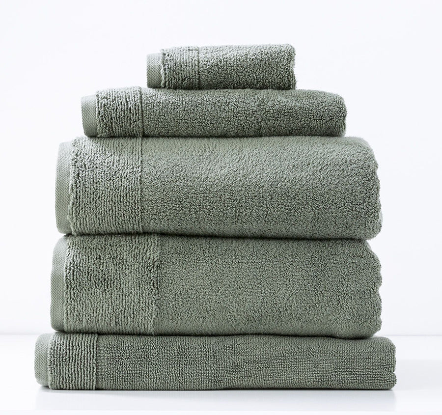 Aireys 650GSM Zero Twist Cotton Bath Towel Range Agave