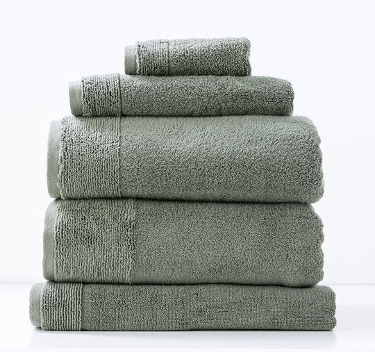 Aireys 650GSM Zero Twist Cotton Bath Towel Range Agave