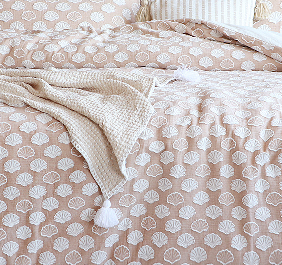 Ariel Quilt Cover Set Range Rust