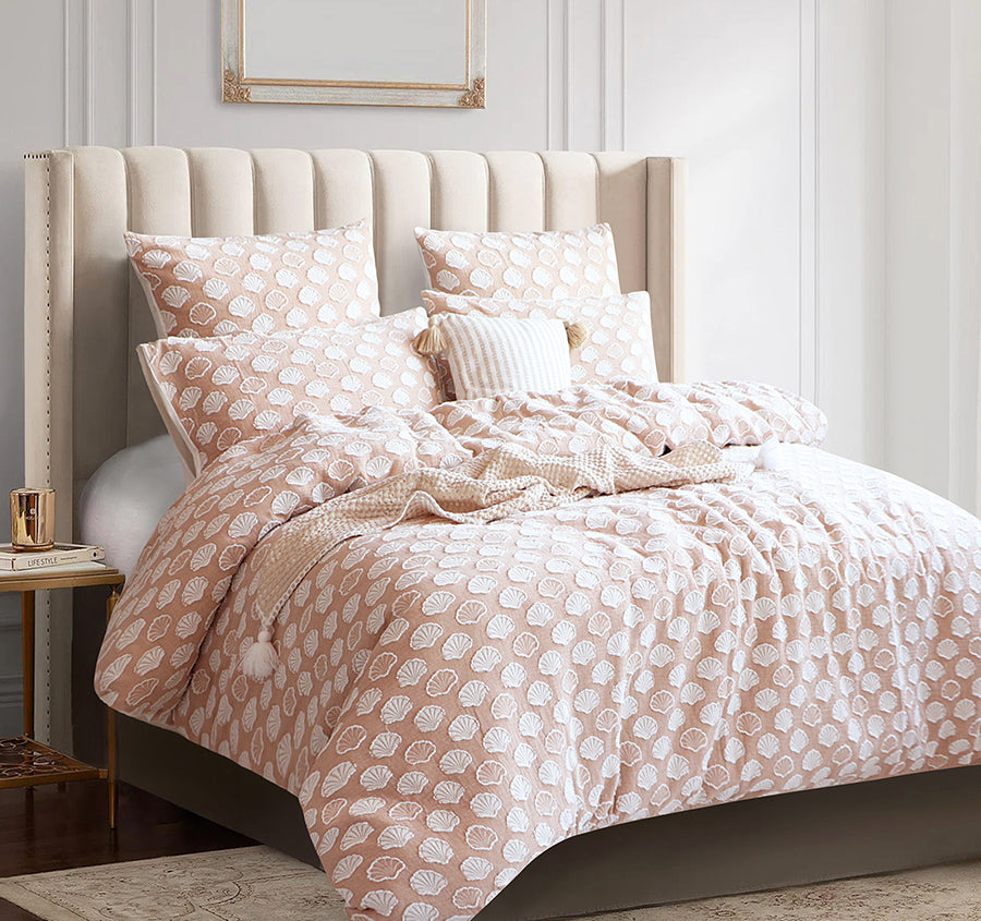 Ariel Quilt Cover Set Range Rust