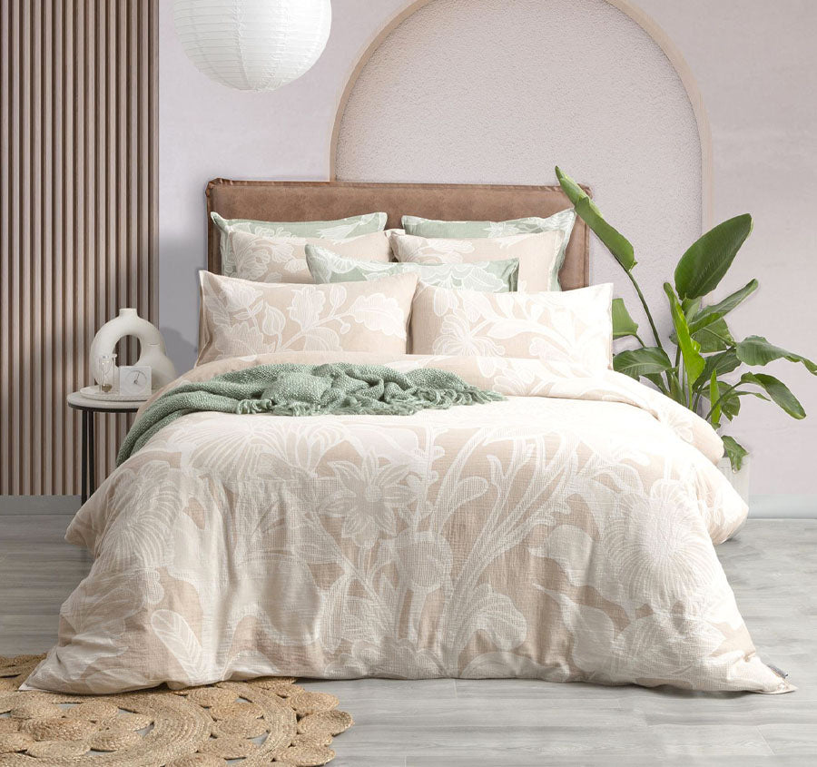 Bentley Quilt Cover Set Range Nude